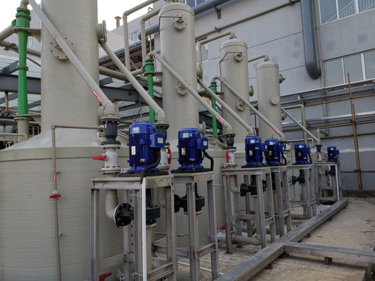 Sistema de absorción de gas potente para la desulfuración de HCl / HF / NH3 en aplicaciones industriales